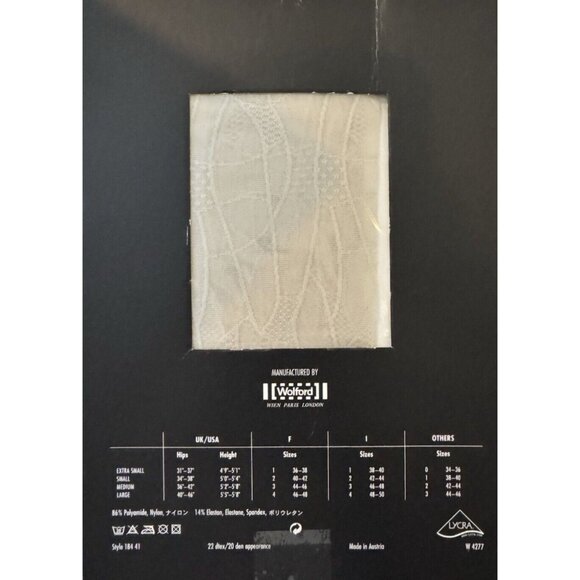 Wolford Giorgio Armani 20 den Textured Tights Size: Medium Color: Sabbia 18441 - Picture 4 of 7